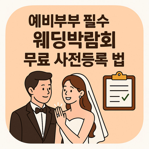 예비부부 필수 웨딩박람회 무료 사전등록 법