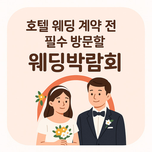 호텔 웨딩 계약 전 필수 방문할 웨딩박람회